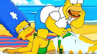 Simpsons Cartoon Parody: Netorare Slut Wife Sucks and Fucks BBC Compilation