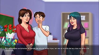 My stepmom kisses me in the fitting room and gets hot - summertime saga