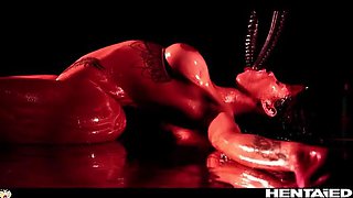 Canela Skin Demon Girl Bondage Cumflation - Creampie & Monster Quad Penetration Hentai