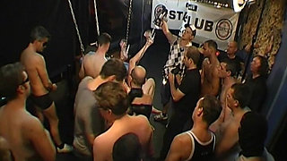 Ggg - Live Gangbang Party - Adina Takes on Multiple Guys and Gets a Messy Facial