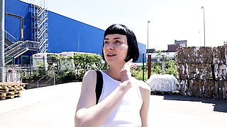 Delfine Flashes and Pees in Public