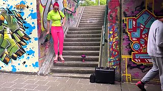 Blonde teens outdoor hardcore sex