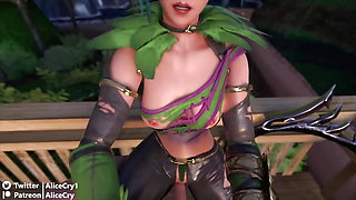 Tira From Soul Calibur's Perfect TIts Bounce As She Rides