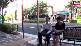 Crowded Bus Tension, Young Wife Stays Still as a Risky Moment Unfolds Beside Her Husband - Scene 1