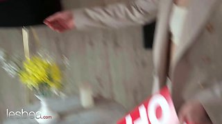 Lesbea czech cougar sabrisse romantic Pussy Licking and toy fuck with small ukrainian Arina Shy