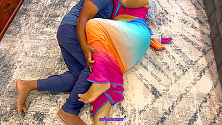 Saree Sex - Cuckold Shares Indian Hotwife - Friend Pounds Her Missionary After 69 Position