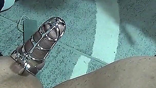 Strap on Stories - I Pegg Him & Make Him Cum Thru a Cage B4 I Suck Him off Side POV.