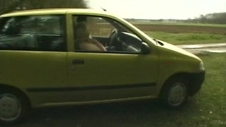 Chubby German MILF Got Her Pussy Fingered and Licked in Car