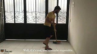 Emma Vict: Hot White Latina Stepsister Blowjob & Rough Sex - Spanish Porno HD