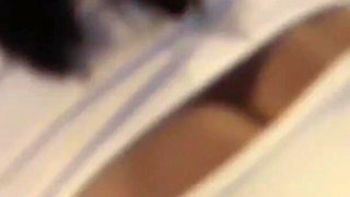 Tied up on a bed wearing pantyhose and high heels, roughly throated and hard fucked