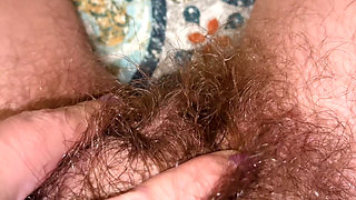 Super Thick and Long Plussy Hair Bush Closeup