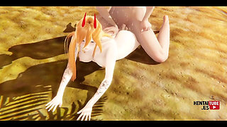 Chainsaw Man Hentai - Power Fucked in the Beach - Asian Japanese Manga Anime Porn