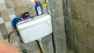 Holi Special: Stepdad Fucks Horny Stepdaughter in Bathroom with Red Gulal All Over Her Big Tits