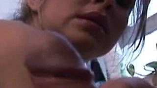 Pretty brunette loves to get anally fucked and sprayed on the face