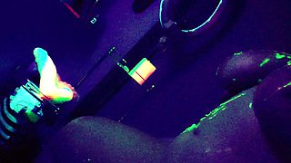 Slutty amateur flashing her big boobs in the backseat