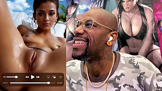 New Indian Hotty Displaying Her Sugary-sweet Tidy Unshaved Cunt, Lonely Nubile Dame Rubbin' Her Fuckbox, Bare Light-haired Gal Dressed in Gold BONDAGE & DISCIPLINE Chains & Prepared For A Great Penetrate, AI Generated