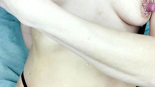 Small titted brunette amateur anal nailed at home