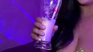 Savannah Watson Having Sex in the Nightclub Bathroom While Her Cuckold Husband Waits for Her at the Table