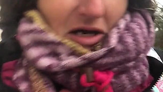 Flashing My Tit with Rock Hard Nip in Fucking Filthy Weather