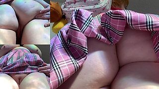 Bratty Cum Encouragement in Plaid Skirt
