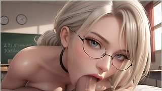 Ai Generated - Classroom Blowjob With Car Toon