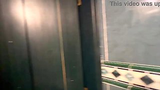 I capture the blonde slut from work masturbating in the restroom.