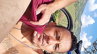 Cyclist Sex Outdoor Bareback