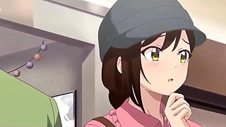 Brunette and busty teen never misses a chance to take his big cock inside hentai