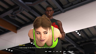 In Security: Married Woman Is Stretching Herself with the Coach in the Gym Doing - Episode 12