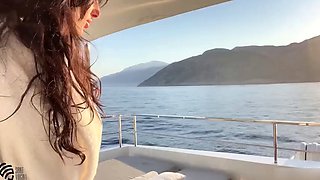 Holidays on a yacht. Lifestyle
