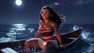 Moana with Massive Breasts and Huge Ass in Passionate Semi Nude Erotic Tropical Islands Scenes