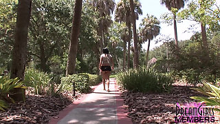 Hot Latina First Timer Bares All in Risky Outdoor Spots