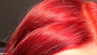 Horny Redhead Babe Relaxes After Work - POV Virtual Sex with Big Boobs