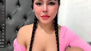 Busty brunette with big boobs rides cock