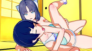 Senran kagura 3d, teen titans go animated, hentai anime futa