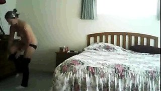 spying on stepmom as she lotions her pussy