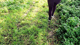 In the Field Her Naked Breasts Beaten
