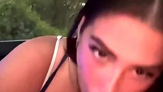 Tameeka Kerr Sucks Dick in Car Blowjob