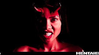 Hentaied featuring Canela Skin's exorcism xxx