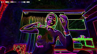 Trip into wild psychedelic passion with a daring backdoor guest