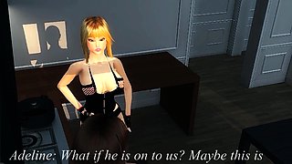 Two 3d cartoon cuties are ready for their bath