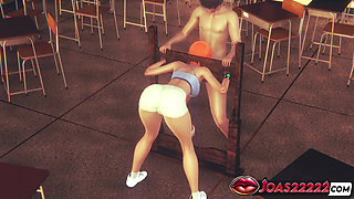 Gwen Tennyson Gloryhole Blowjob - Big Tits & Ass Redhead Takes Massive Cumshot in 3D Hentai