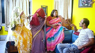 DESI MALLU THREE BHABHI SEX WITH HER TWO DEBAR FULL MOVIE ( HINDI AUDIO )