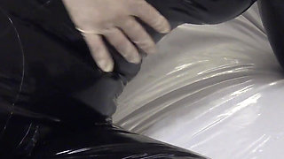 I'm Stroking Myself All Over in a Latex Catsuit with a Latex Mask, I Want to See You Cum! 2 Angle