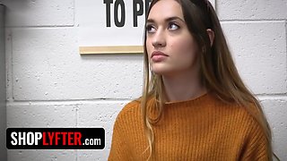Teen Babe Caught Stealing So Stepdad Makes A Deal With Guard - Sera Ryder