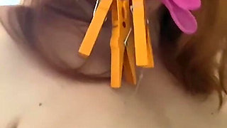 Clothespins, Spit, Licking Toilet and Floor Masturbation