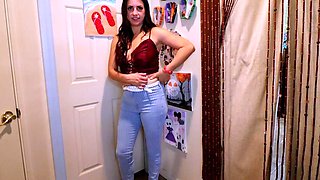 desperate to piss girls wetting her jeans panties