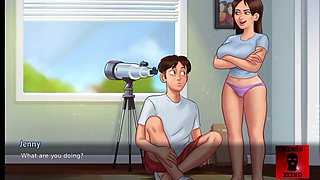 Watching my gorgeous neighbor have fun with her tight pussy