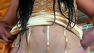 Trying on Sexy Short Dress Bought by Big Fan