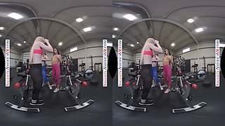 VR GROUP SEX IN THE GYM WITH DOLLY LEIGH, EMILY WILLIS & EMMA STARLETTO